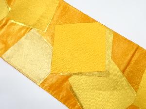 宮田織物製　重ね色紙模様織り出し袋帯